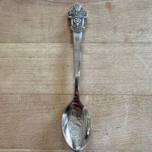 ROLEX SPOON BUCHERER OF LUCERNE SWITZERLAND SILVER PLATE TREE/LION
